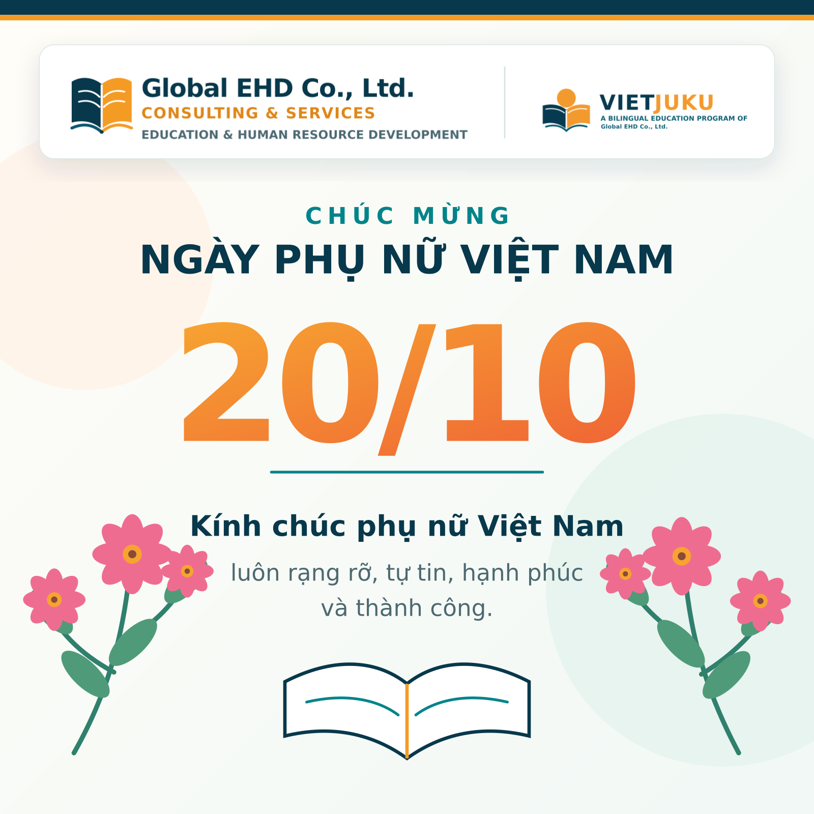 Global EHD và VietJuku chúc mừng Ngày Phụ nữ Việt Nam 20/10